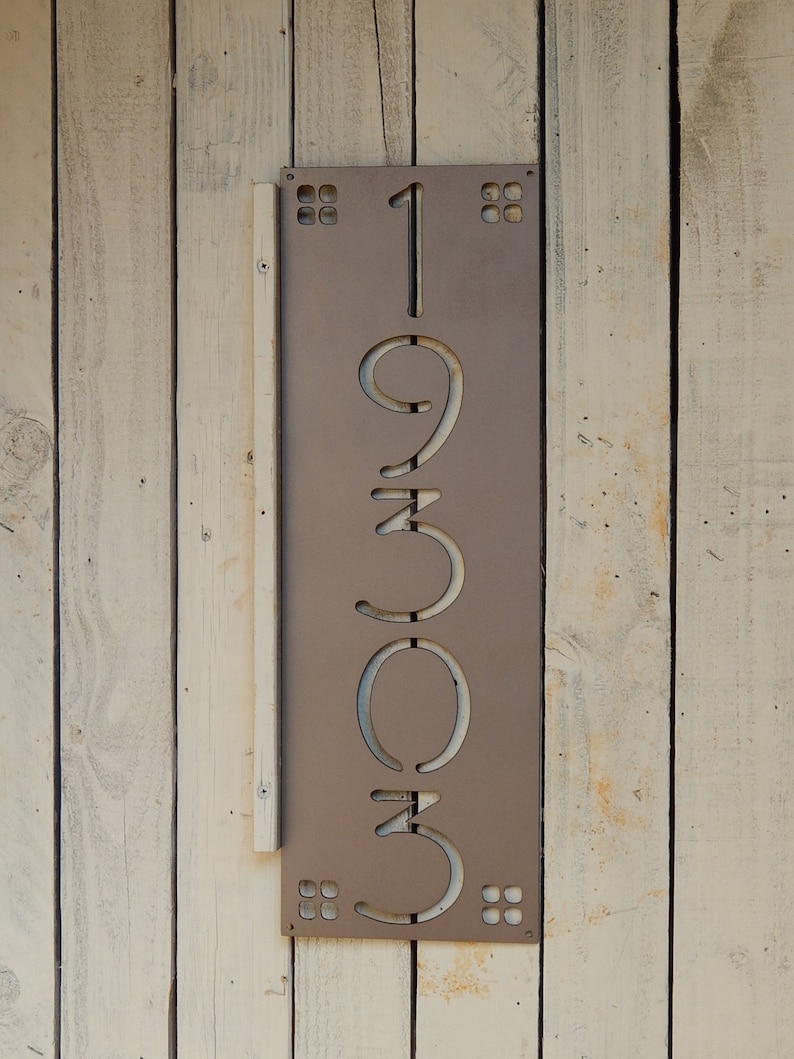 Metal Square Decoration Address Number Sign Door Number Vertical Decorative House Number Mailbox House Sign HN1083 Metal Number