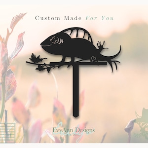 Zuko the Lizard Garden Stake | Spunky Metal Yard Art | Outdoor Lizard Lawn Decor S2019R