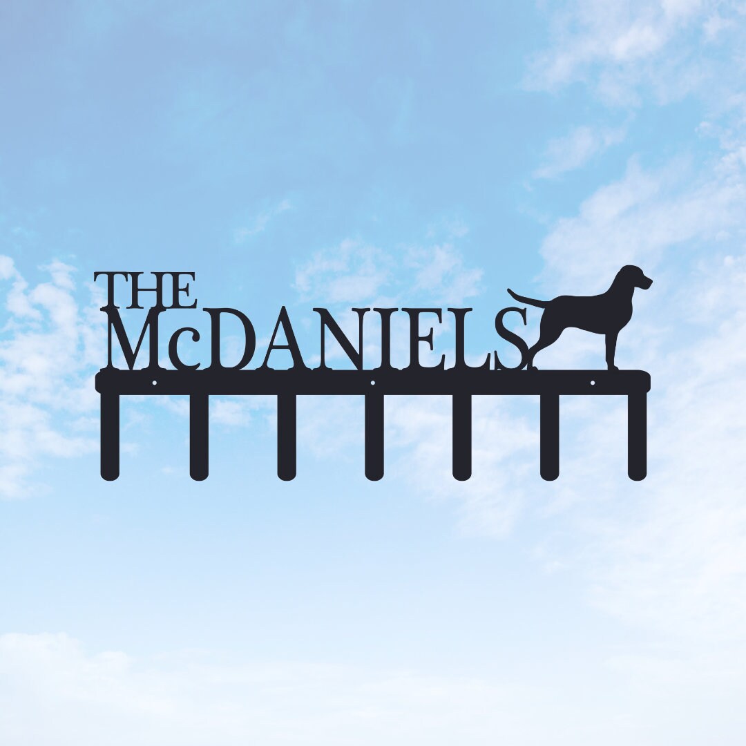 Dog Coat Rack With Last Name, Dog Decor, Mudroom Coat Hook, Towel Rack ...