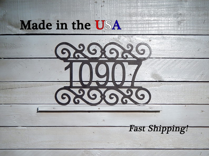 Address Number Folk Art Metal Art Number Sign Outdoor Wall Art Mailbox Number HN1005 House Sign House Number Metal Sign Door Number