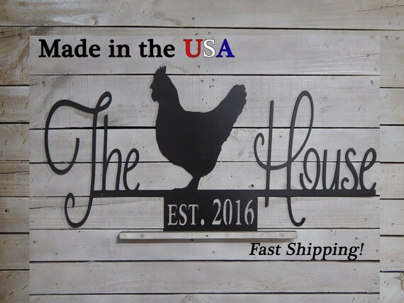 The Chicken House Sign Hen House Sign Chicken Coop Sign | Etsy