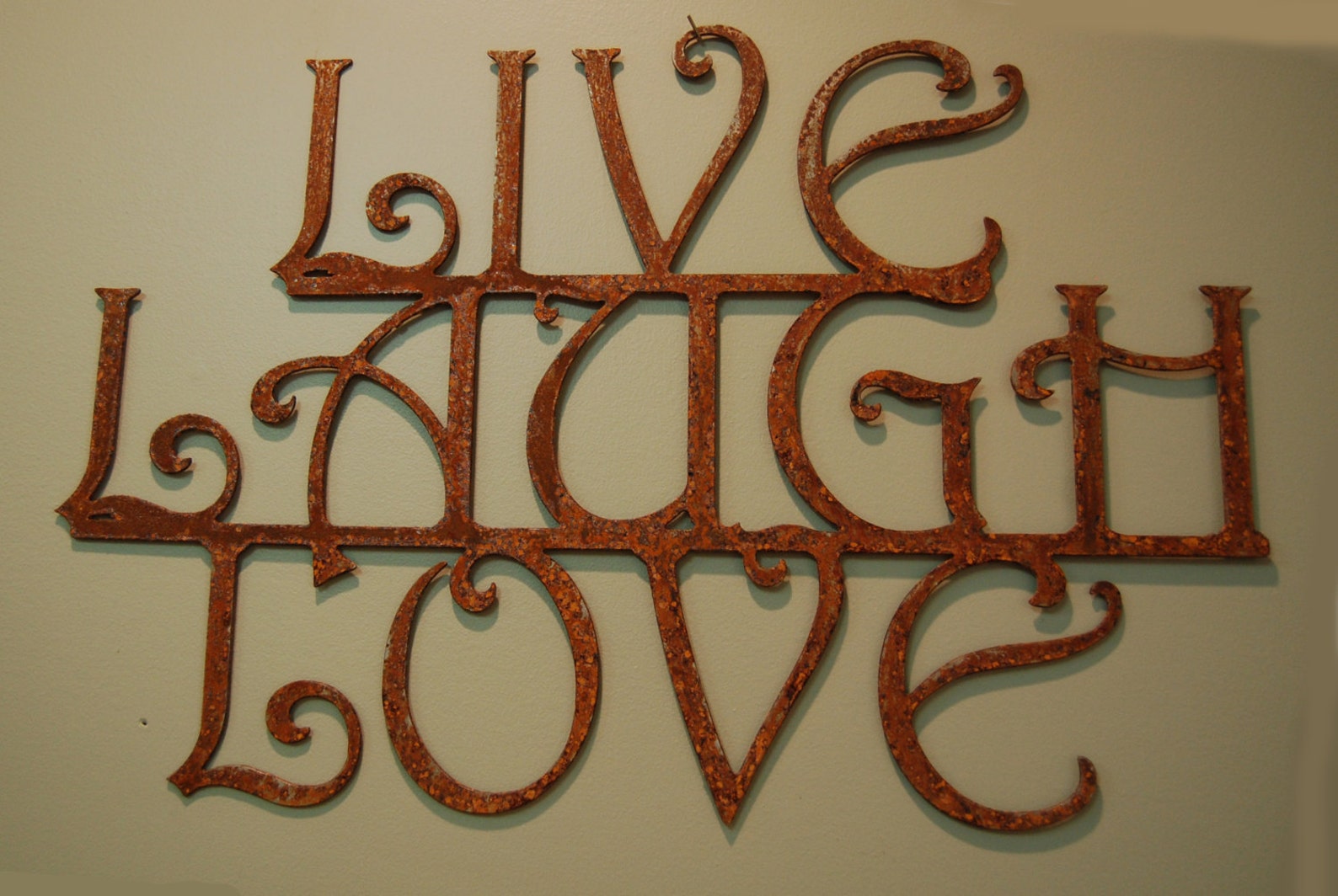 Live Laugh Love Sign Metal Art Love Sign Love Decor Etsy
