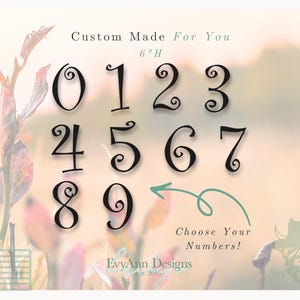 6&quot; Metal Number | Custom Door and Mailbox Address Numbers | Indoor/Outdoor Home Decor | Single Number Sign | F1003