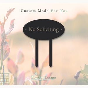 No Soliciting Metal Yard Sign - Business and Home Warning Sign | Outdoor Garden and Yard Decor | House Entry Sign | S1334