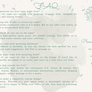 Large Metal Entrance/gate Rectangle Farm Sign | Personalized Tree, Barn ...