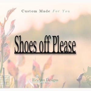 Shoes Off Please Metal Sign – Entryway Wall Decor | Rustic Steel Welcome Sign | Mudroom or Porch Reminder | Farmhouse Home Decor | S1167