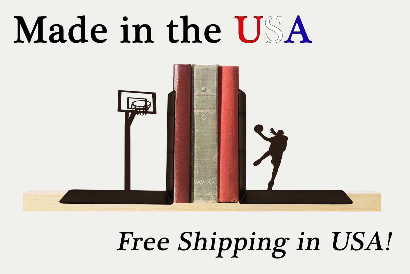 Basketball Bookends BBallDecor Book Ends Book Sports Etsy