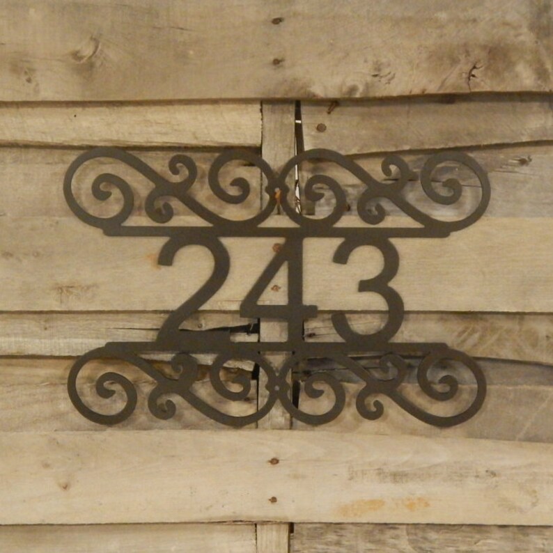 Address Number Folk Art Metal Art Number Sign Outdoor Wall Art Mailbox Number HN1005 House Sign House Number Metal Sign Door Number