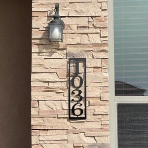 Custom Modern Vertical House Number Plaque, Door Number, House Number, Address Number, Number Sign, Mailbox Numbers, House Sign, HN1117 image 5