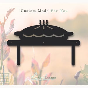 Personalized Rolling Pin Holder: Rustic Farmhouse Kitchen Decor, Metal Wall Mount