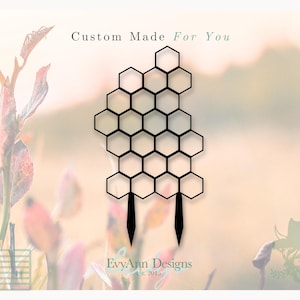 Honeycomb Trellis for Climbing Plants | Modern Metal Garden or Indoor Plant Support S2017