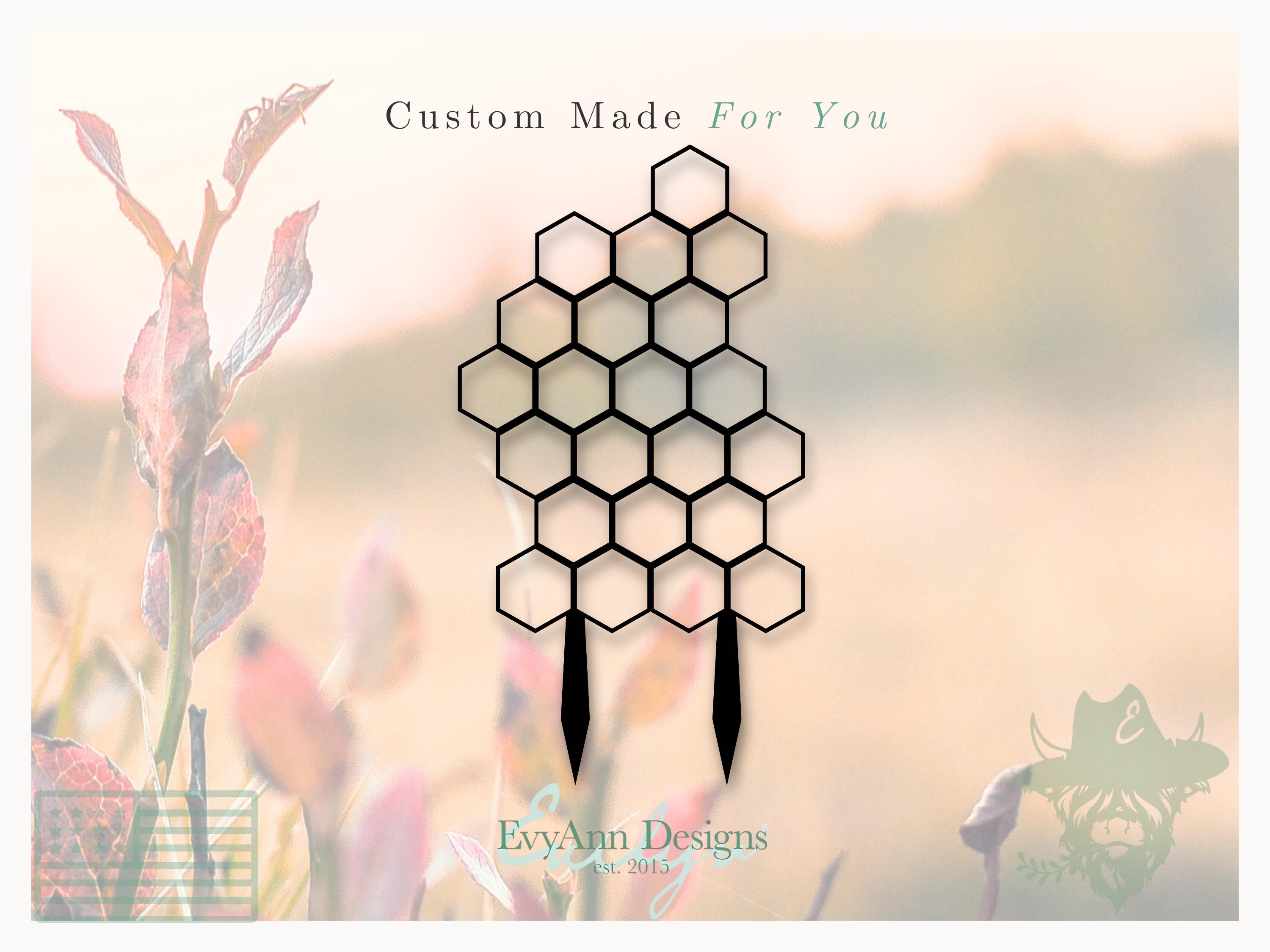 Honeycomb Trellis for Climbing Plants | Modern Metal Garden or Indoor Plant Support S2017