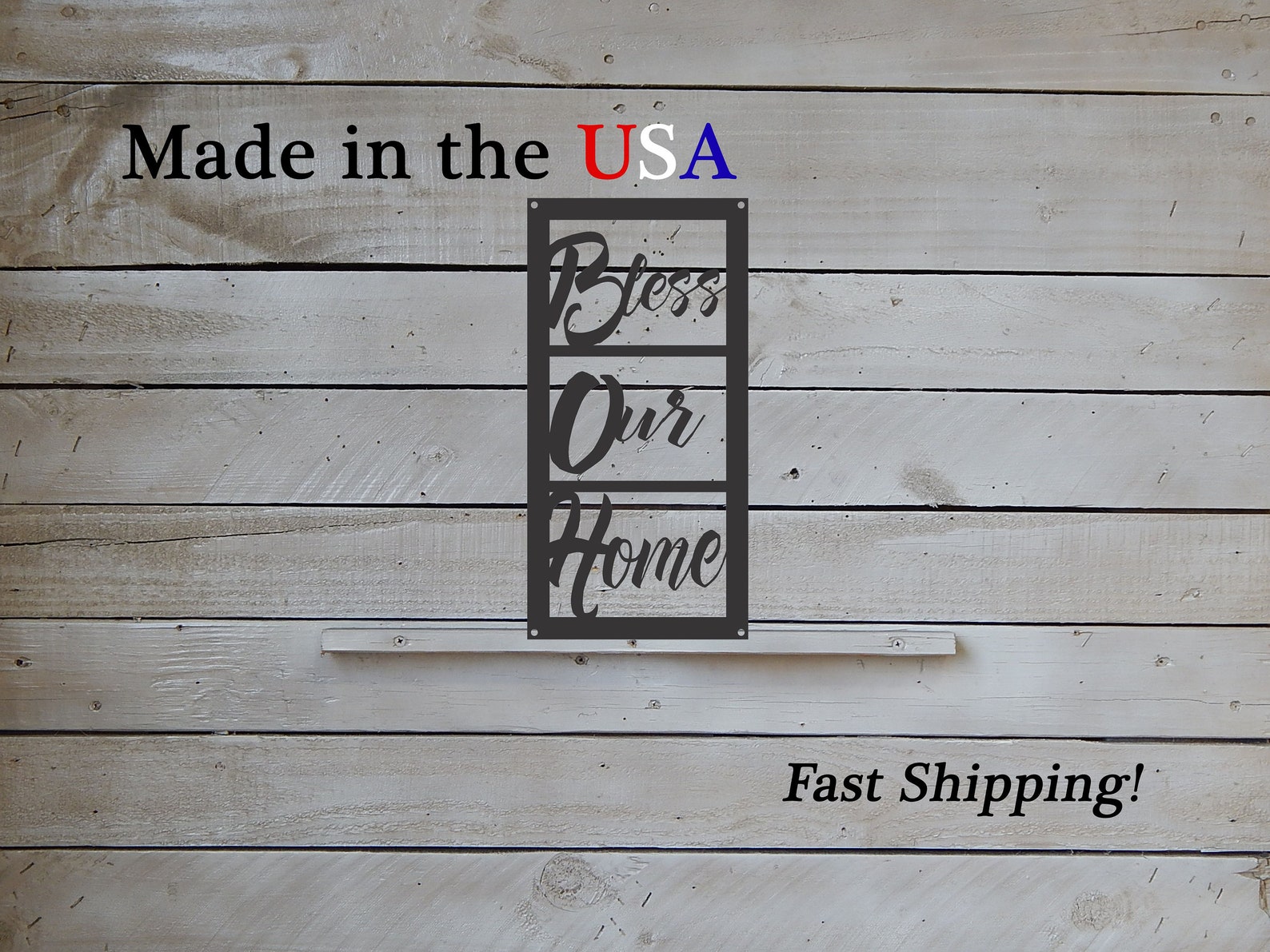 Bless Our Home Metal Art Home Sign Indoor/outdoor Wall Art Etsy