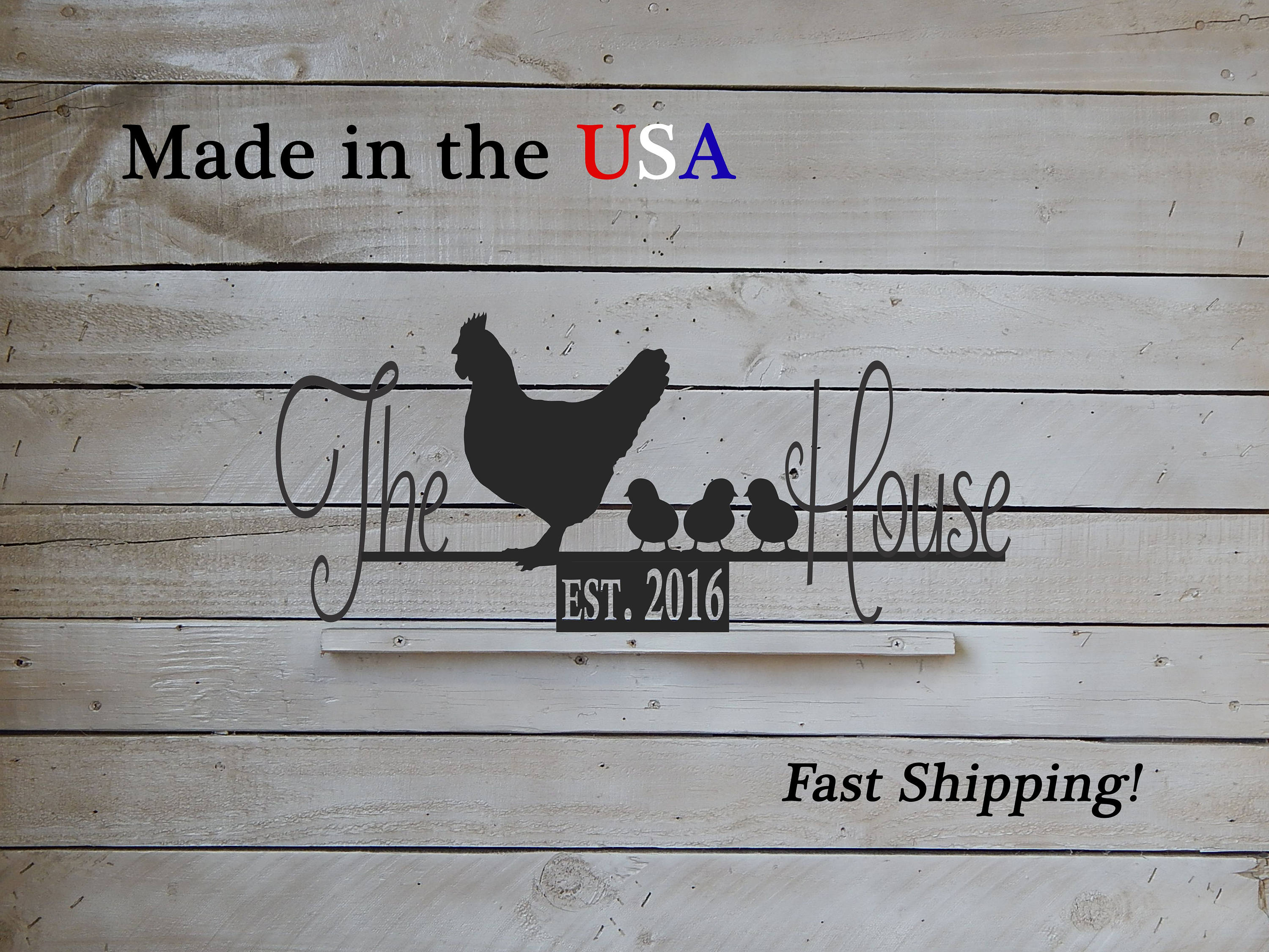 The Chicken House Sign Hen with Chicks Chicken Coop Sign Etsy