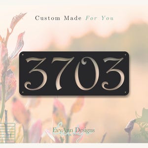 Custom Metal House Number Sign – Mailbox Mount Address Plate, Personalized Vertical Steel Sign, Outdoor Home Decor | HN1029