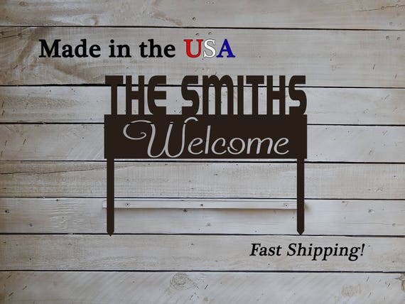 Hanging look design HN1165 Yard Stake House number with Name Sign