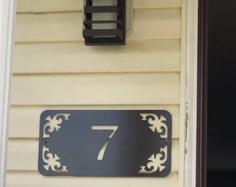 Custom Decorative Horizontal House Number Plaque, Door Number, Metal House Number, Address Number, Mailbox Numbers, Address Plaque, HN1152