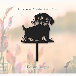 Metal Dog Garden Stake: Buddy the Pup - Handmade Pet Memorial Decor