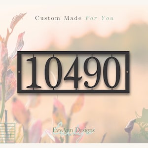 Custom Metal House Number Sign – Mailbox Mount Address Plate, Personalized Vertical Steel Sign, Outdoor Home Decor | HN1118