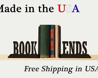 BOOK ENDS Bookends, Metal Art, Book Ends, Book Shelf, Books, Library, Home Decor, Free USA Shipping, BE1003