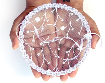 Lace Wedding Ring Holder: Minimalist Boho Ring Bearer Pillow