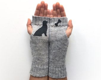 Guantes tejidos a mano, manoplas para perros, prendas de punto para ella, calentadores de brazos sin dedos, regalos de punto para mujeres, ropa de San Valentín, accesorios de invierno, mejor regalo