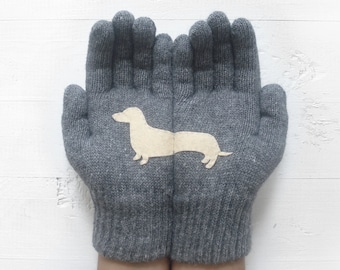 Guantes para perros, manoplas para perros salchicha, ropa de San Valentín, regalo para perros Wiener, accesorios de invierno para mujer, mejor regalo, artículos hechos a mano, regalos para parejas