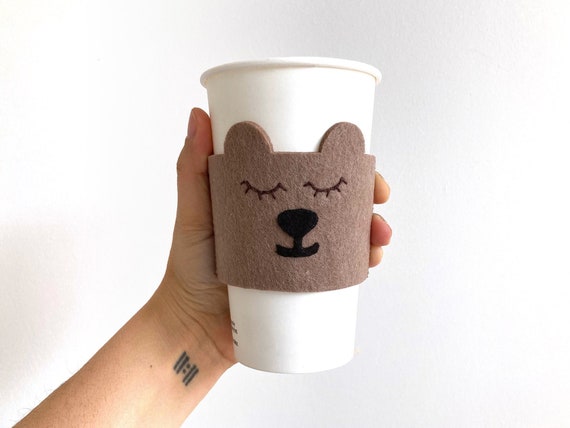 Felt Cup Sleeve Cozy Coffee Holder Reusable Sleeve Coffee Warmer