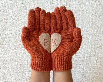 Birthday Personalized Gifts: Heart Gloves For Her, Women Clothing Gift