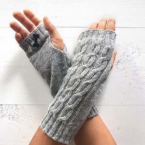 Hand Knit Gloves, Dog Mittens, Knitwear For Her, Fingerless Arm Warmers, Knit Gifts Women, Valentine Clothing, Winter Accessories, Best Gift image 5