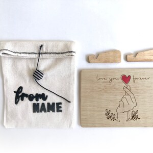Love You Forever Wood Card, Plywood Card for Mom, New Mom Gift, Mothers Day Card, Personalized Package, Greeting Card, Unique Birthday Card image 5