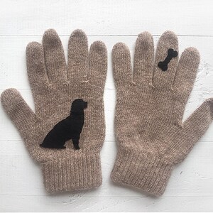 Dog Gloves Women, Dog Lover Gift, Winter Accessories For Her, Best Girlfriend Gift, Dog Lady Gifts, Outdoor Clothing, Pet Memorial Gift image 3