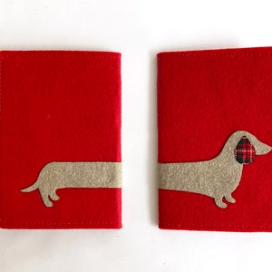 Passport Cover with Dachshund, Gift For Pet Lover Globetrotter, Winer Dog Passport Sleeve, Wanderlust Travel Gifts, Accessories For Pet Mom image 2