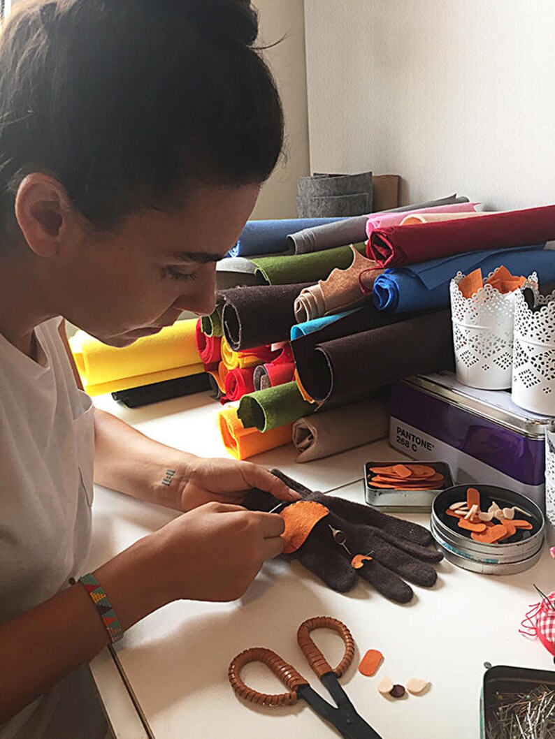 Fingerless Mitten Fox Lovers Animal Mittens Foxy Gift image 7