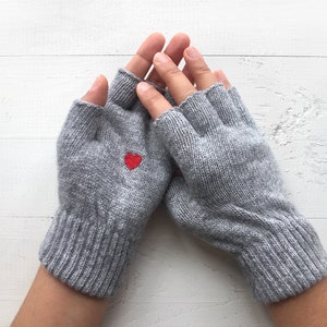 Valentine Accessories Women, Unique Fingerless Gloves, Valentines Day Gift For Her, Handmade Gift for Girlfriend, Valentine Cupid Gloves image 3