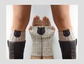 Boot Cuffs Gloves Set for Cat Lover, Best Gift For Mom, Cat Parent Clothing For Mom, Birthday Gift for Her, Leg and Arm Warmers Spring Style