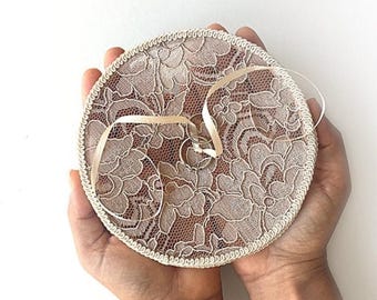 Handmade Lace Wedding Ring Holder, Ring Pillow Alternative, Vintage Inspired Ceremony