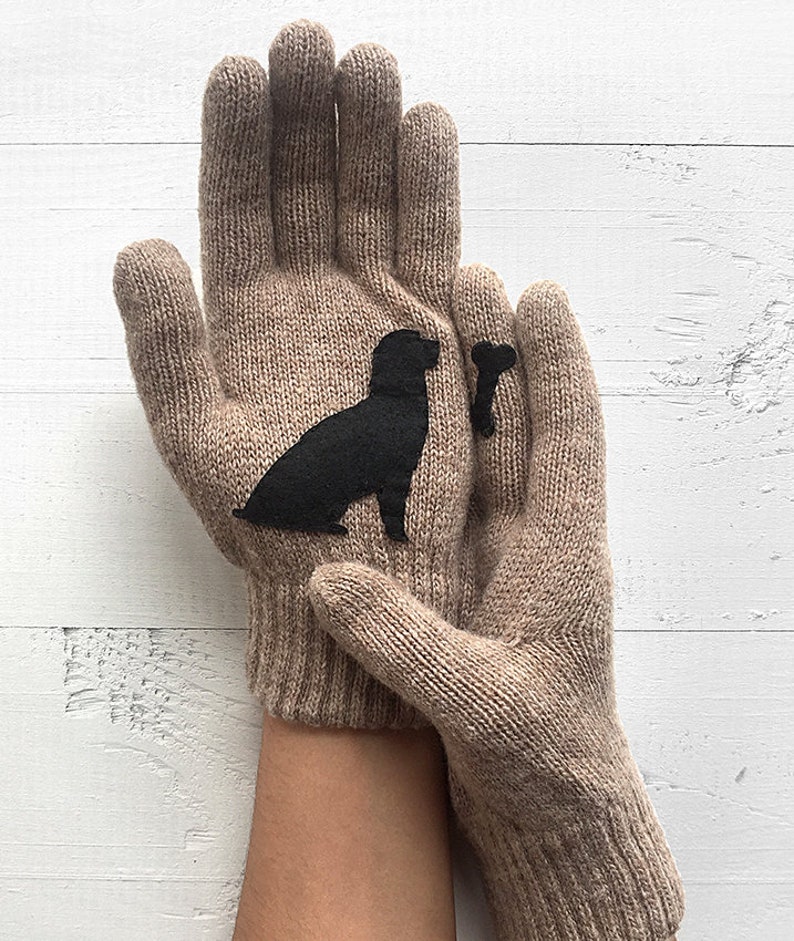 Dog Gloves Women, Dog Lover Gift, Winter Accessories For Her, Best Girlfriend Gift, Dog Lady Gifts, Outdoor Clothing, Pet Memorial Gift image 10