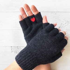 Cat Gloves Women, Fingerless Cat Mittens, Cat Parent Clothing, Fall Clothing Woman, Gift For Wife, Winter Fashion Gifts, Handmade Clothing image 3