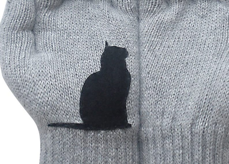 Cat Lover Winter Gloves, Cat Parent Clothing, Accessories For Mom, Pet Memorial Gift, Kitten Mittens, Handmade Spring Clothing, Grandma Gift image 10