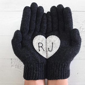 Personalized Initials Heart Gloves, Personalized Dad Gift, Unique Gift For Dad, Fathers Day Accessories, Custom Birthday Gift, Best Dad Gift