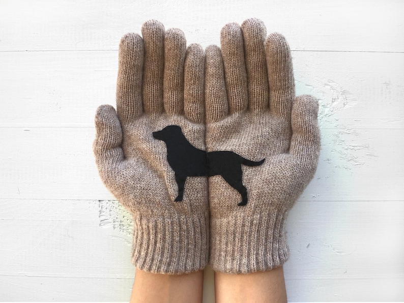 Dog Gloves Women Gloves Labrador Gift Knit Accessories Wool Etsy