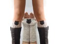 Fall Clothing Gift: Knee Warmers & Gloves Set,  Cozy Accessories with Cat