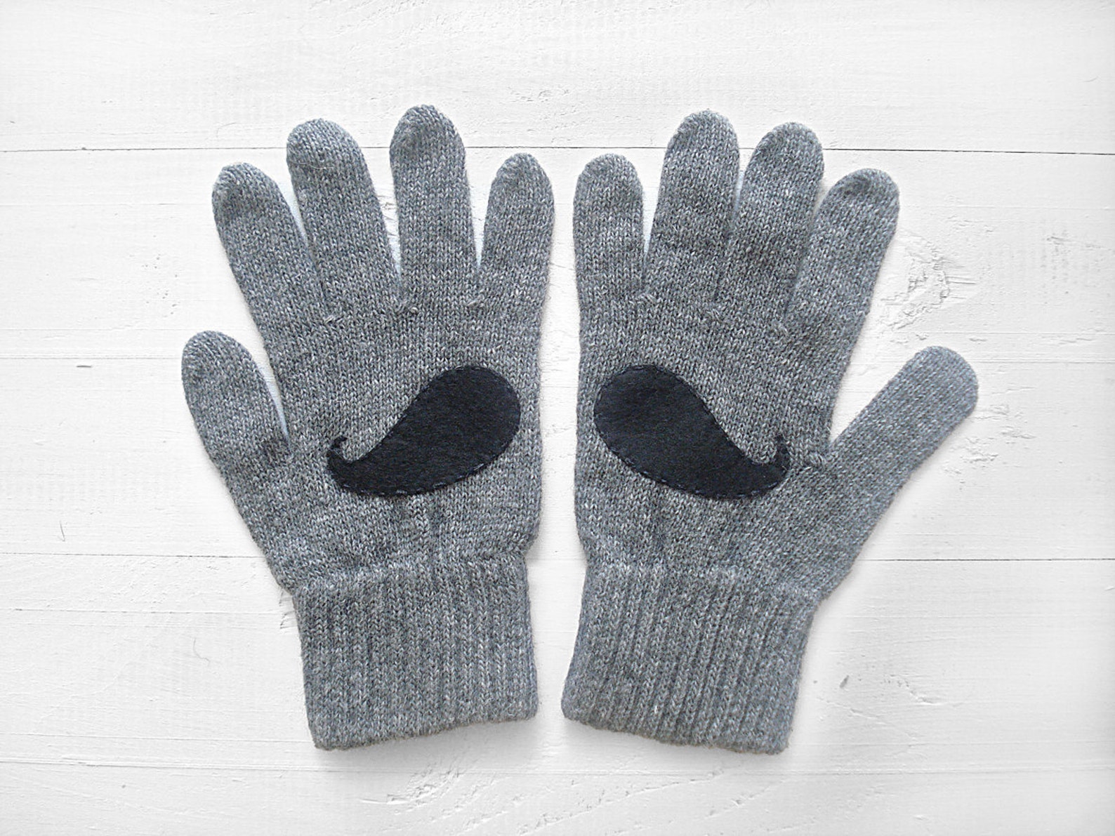 Funny Gloves Mustache Gift Winter Gloves Christmas Gift Etsy