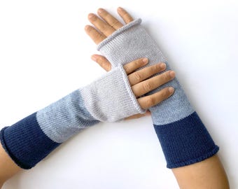 手袋 Howlin' Unisex Striped Fingerless Gloves - Navy 81a5yyKDLiL._AC_SY350_QL65_.jpg