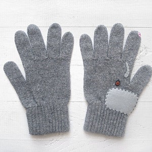 Elephant Gifts, Funny Valentine Gift, Animal Mittens, Unique Gloves, Winter Accessories, Valentine Clothing, Creative Gift, Handmade Item image 4