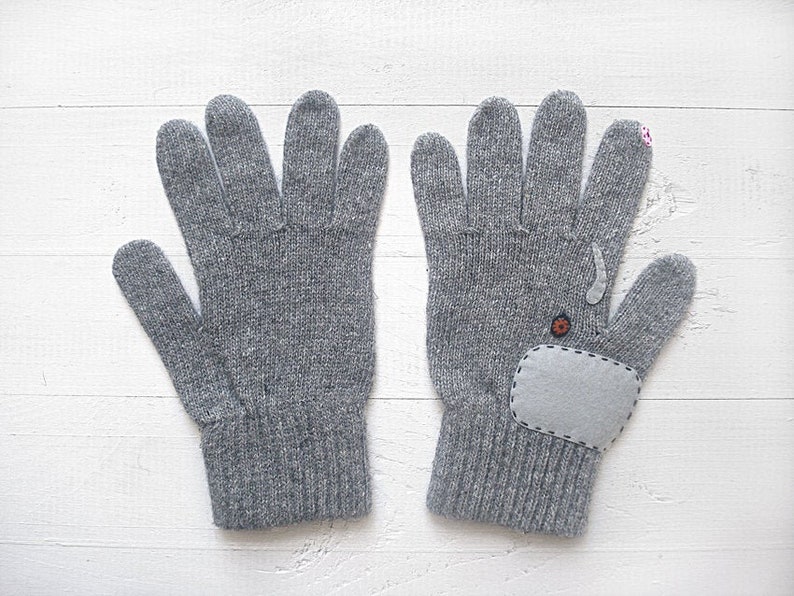 Elephant Gifts, Funny Valentine Gift, Animal Mittens, Unique Gloves, Winter Accessories, Valentine Clothing, Creative Gift, Handmade Item image 4