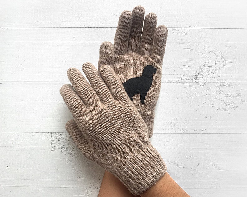 Dog Gloves Women, Dog Lover Gift, Winter Accessories For Her, Best Girlfriend Gift, Dog Lady Gifts, Outdoor Clothing, Pet Memorial Gift image 6
