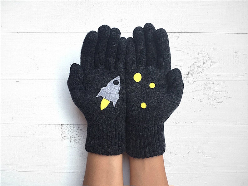 Winter Warm Couple Gloves Christmas Xmas Lovers Gift Sweethearts Mittens FI