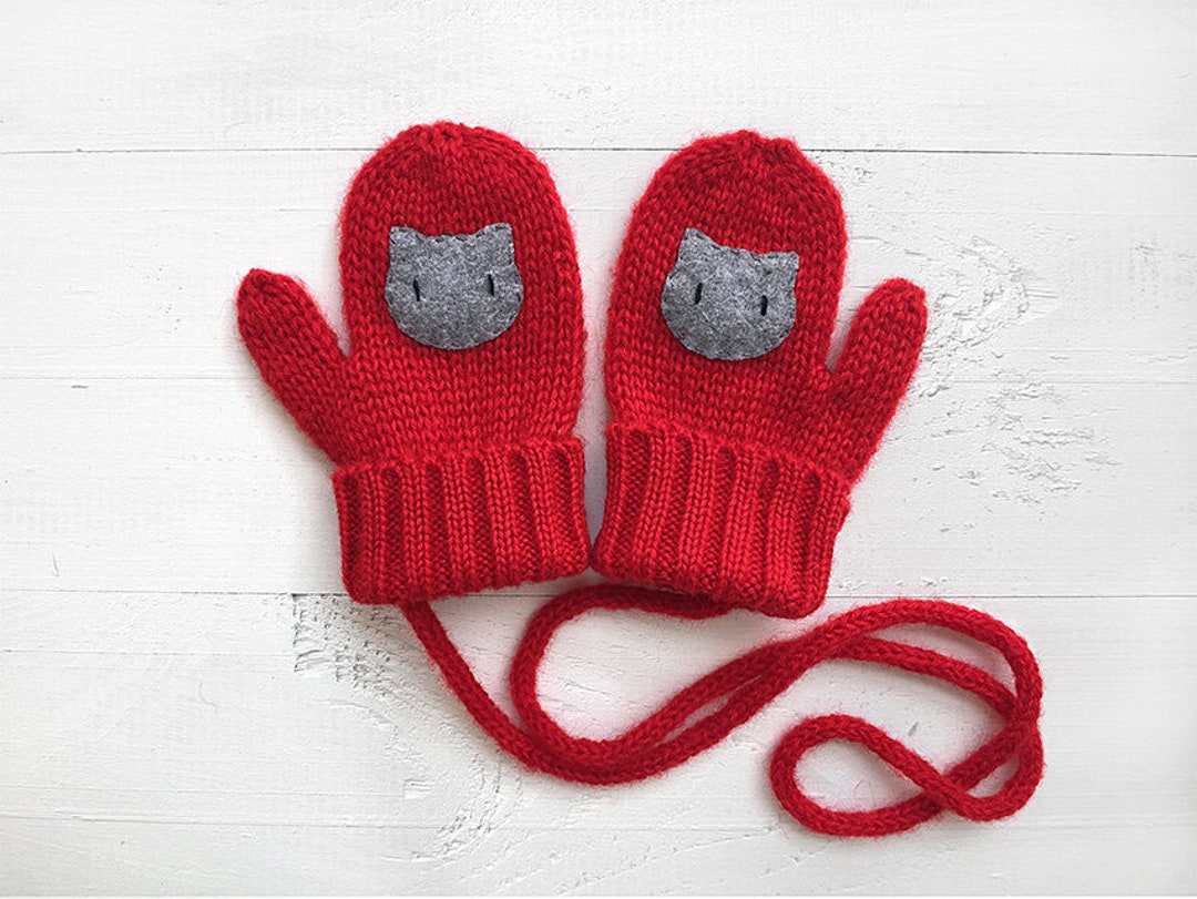 Kitten Mittens Girl Gloves Cat Mittens Valentines Day Kid Gifts